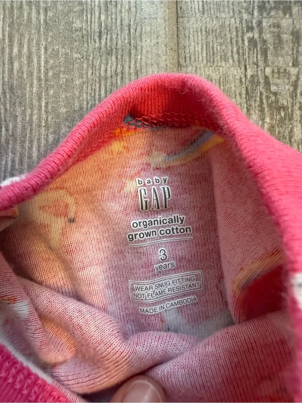 GAP 3T Girls Pink Heart & Hot Pink Unicorn Pajama Set
